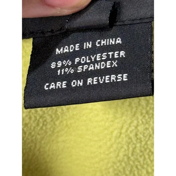 Athleta Womens Coat Jacket Small Lime Green Full Double Zip Hooded Snowflake - Picture 10 of 10